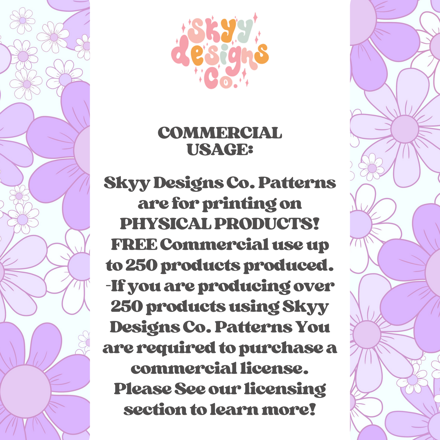 Lilac Purple Daisy Floral Pattern