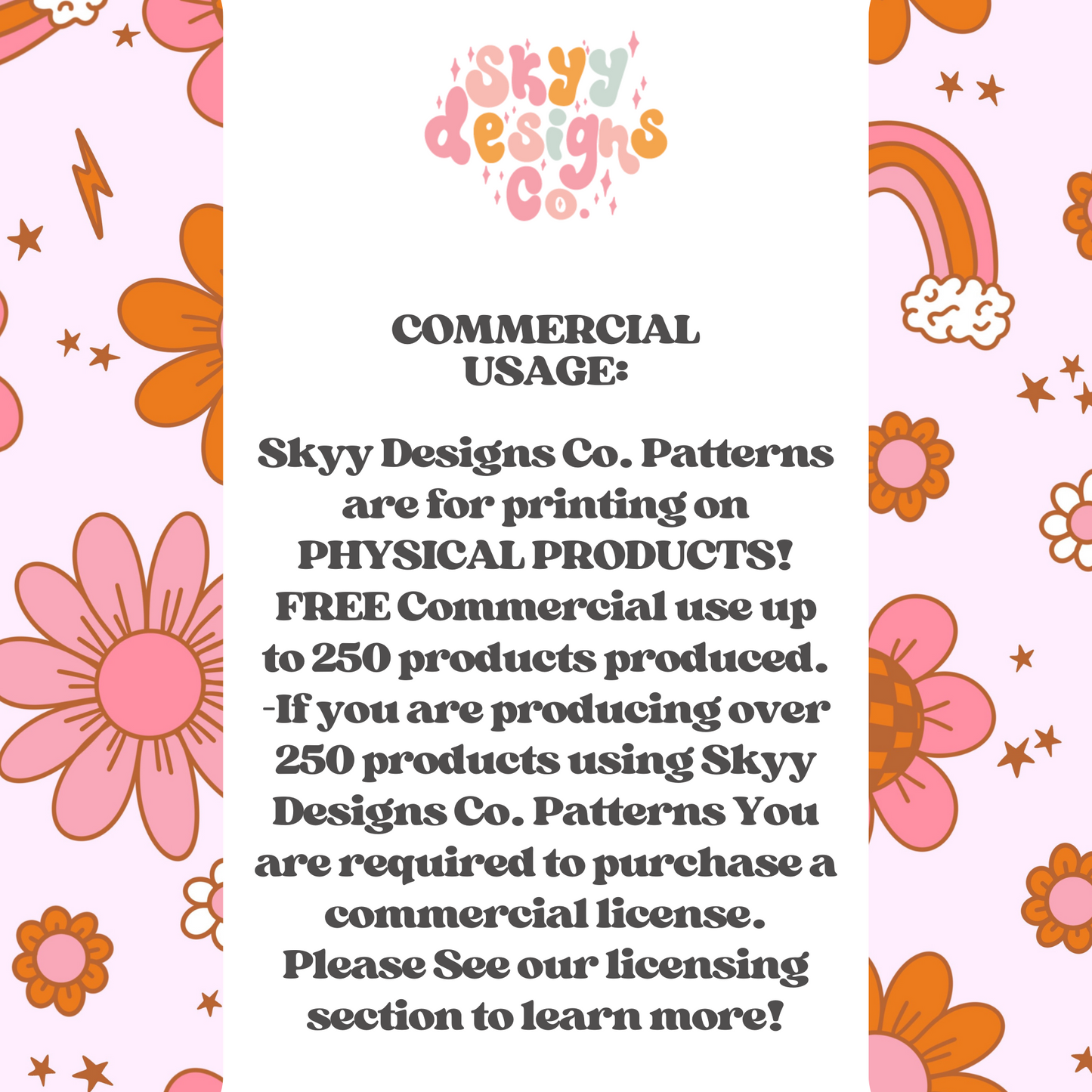 Bright Floral rainbow Pattern