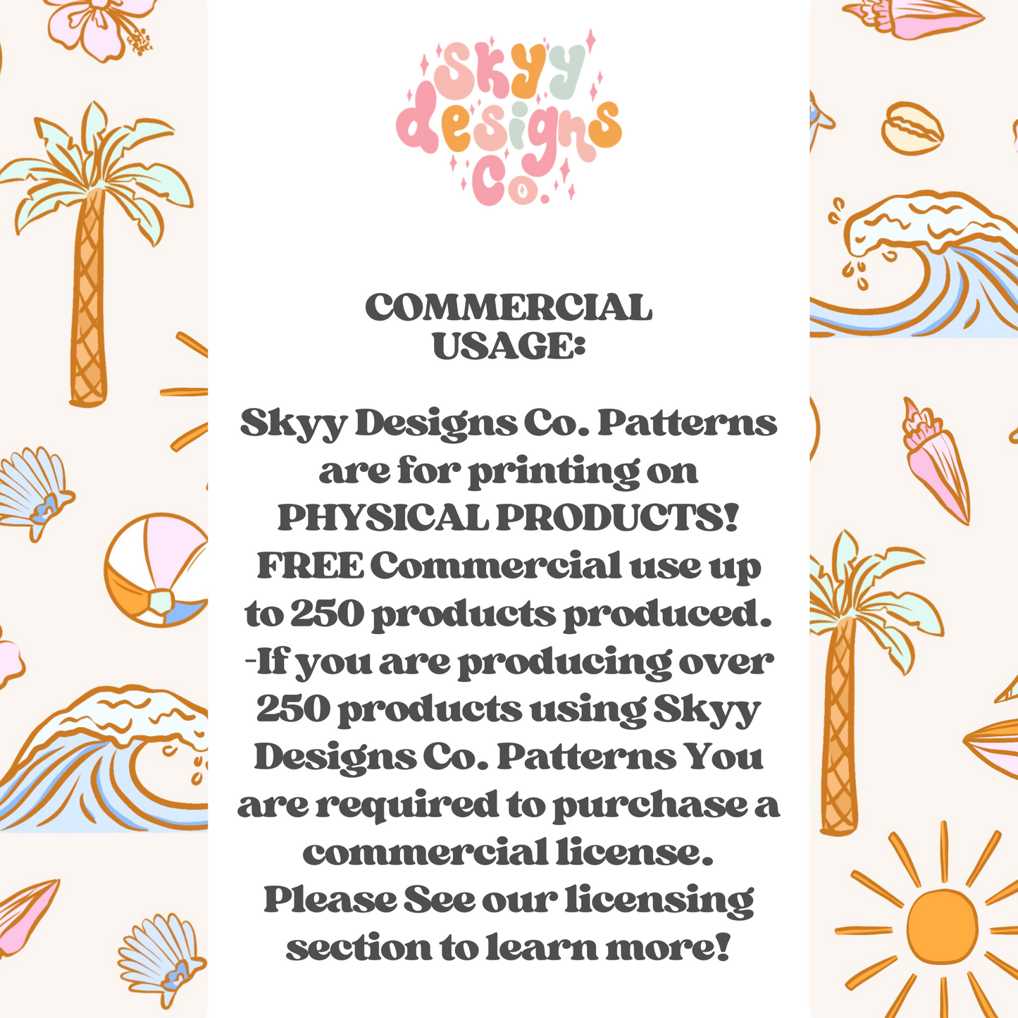 Pastel Trendy Beach Pattern