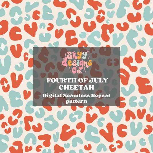 Fourth of July Cheetah Pattern