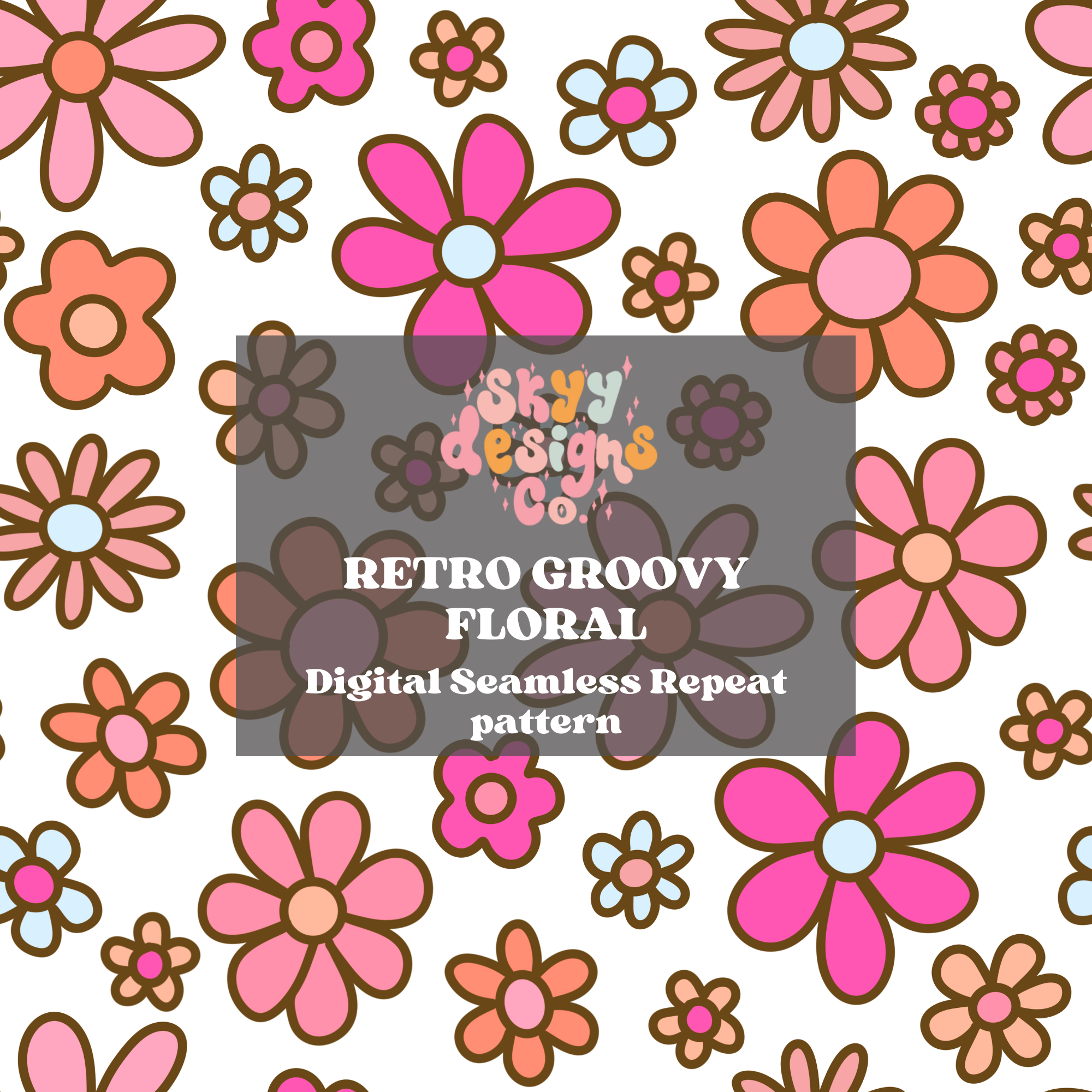 Retro Daisy Floral Pattern – Skyy Designs Co.