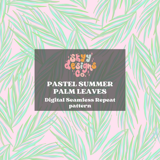 Bright Summer Palm Leaves Pattern