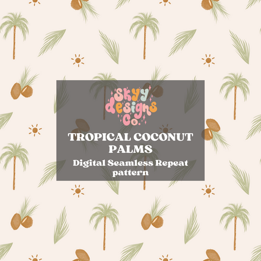 Summer coconut Palms Pattern