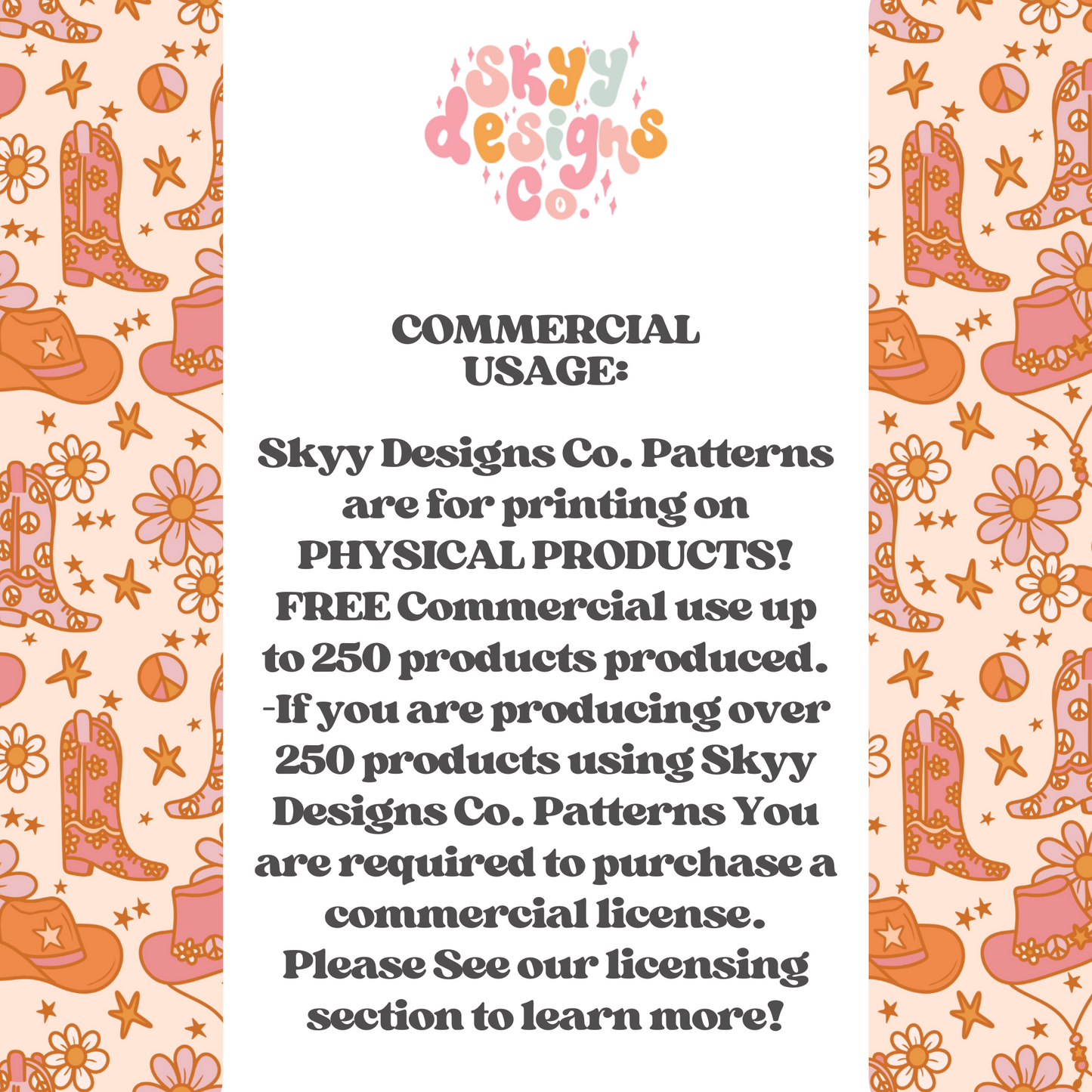 Western Floral Boots Pattern