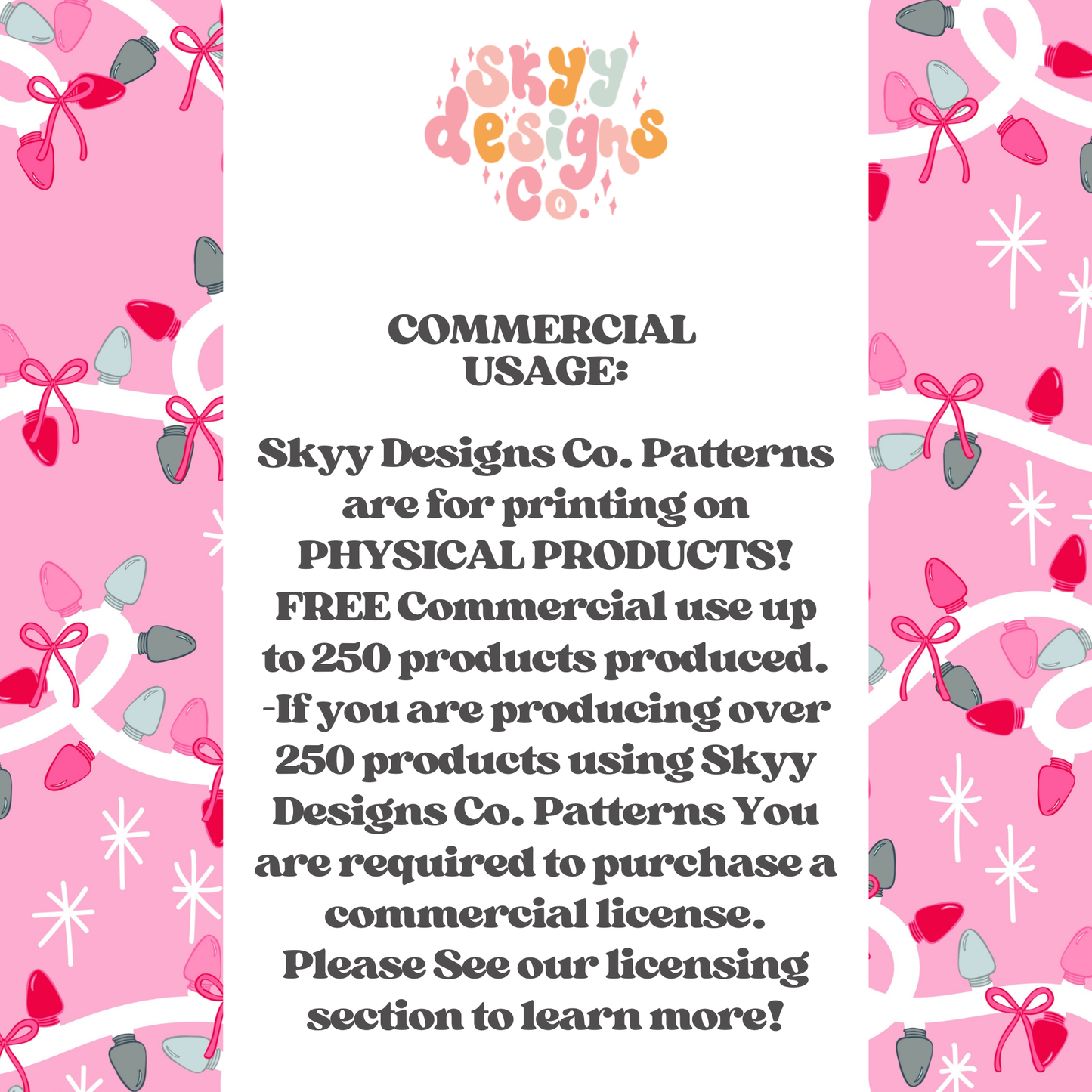 Preppy Pink Christmas lights