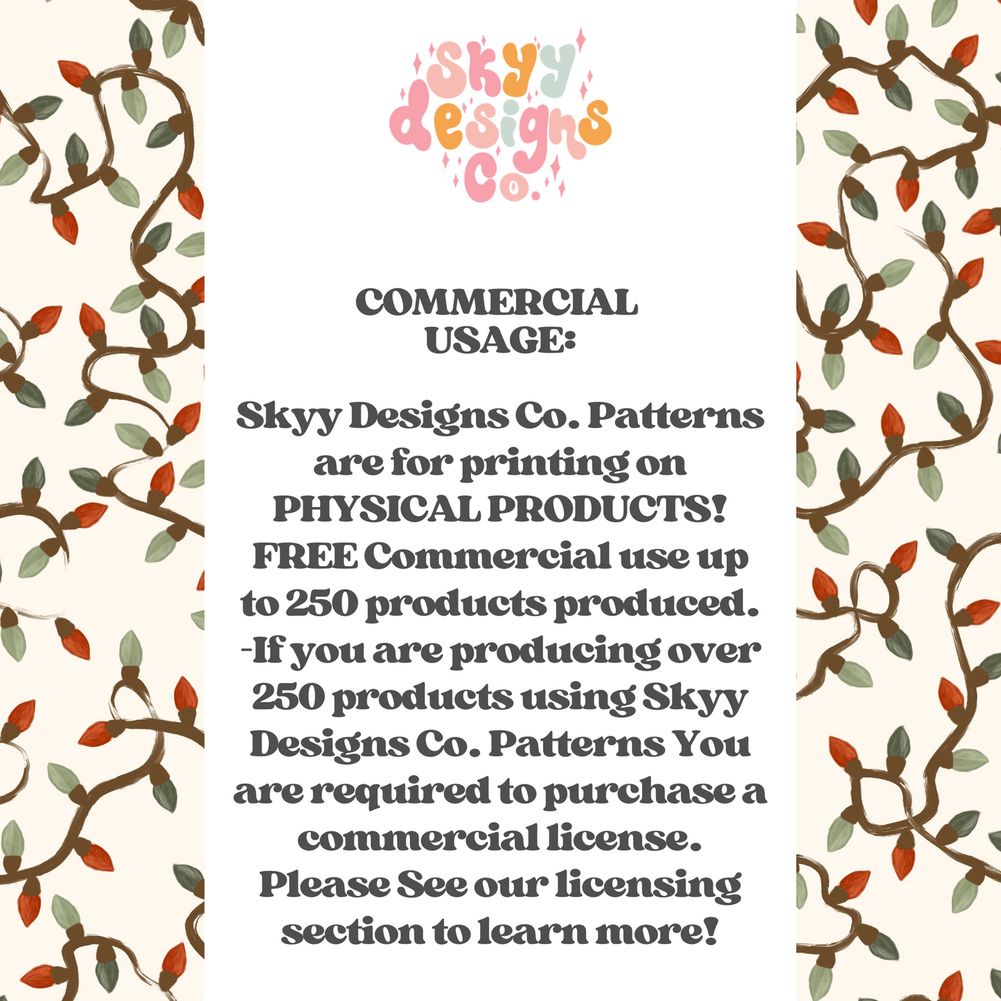 Traditional Watercolor Christmas lights