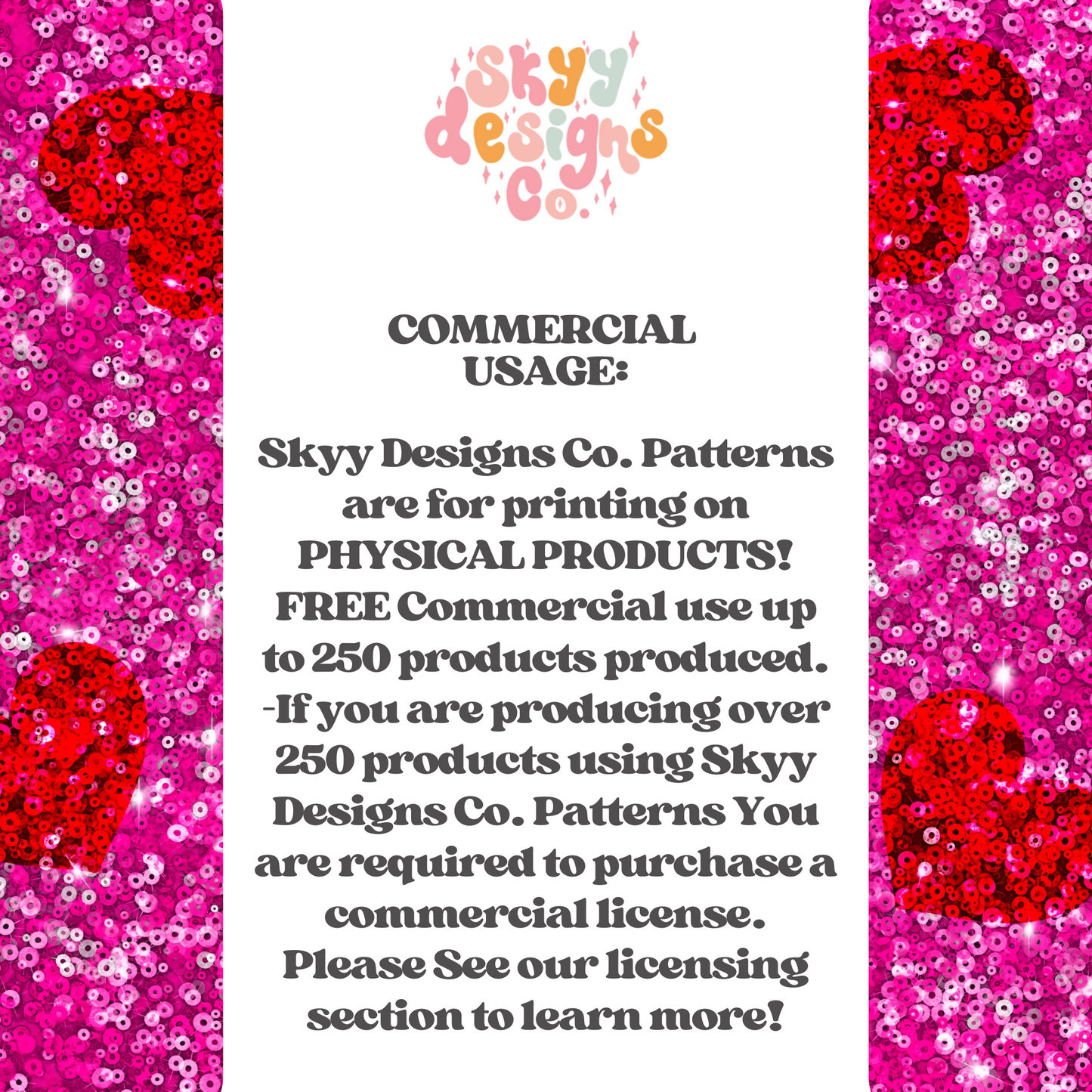 Valentine Sequin sparkle hearts pattern