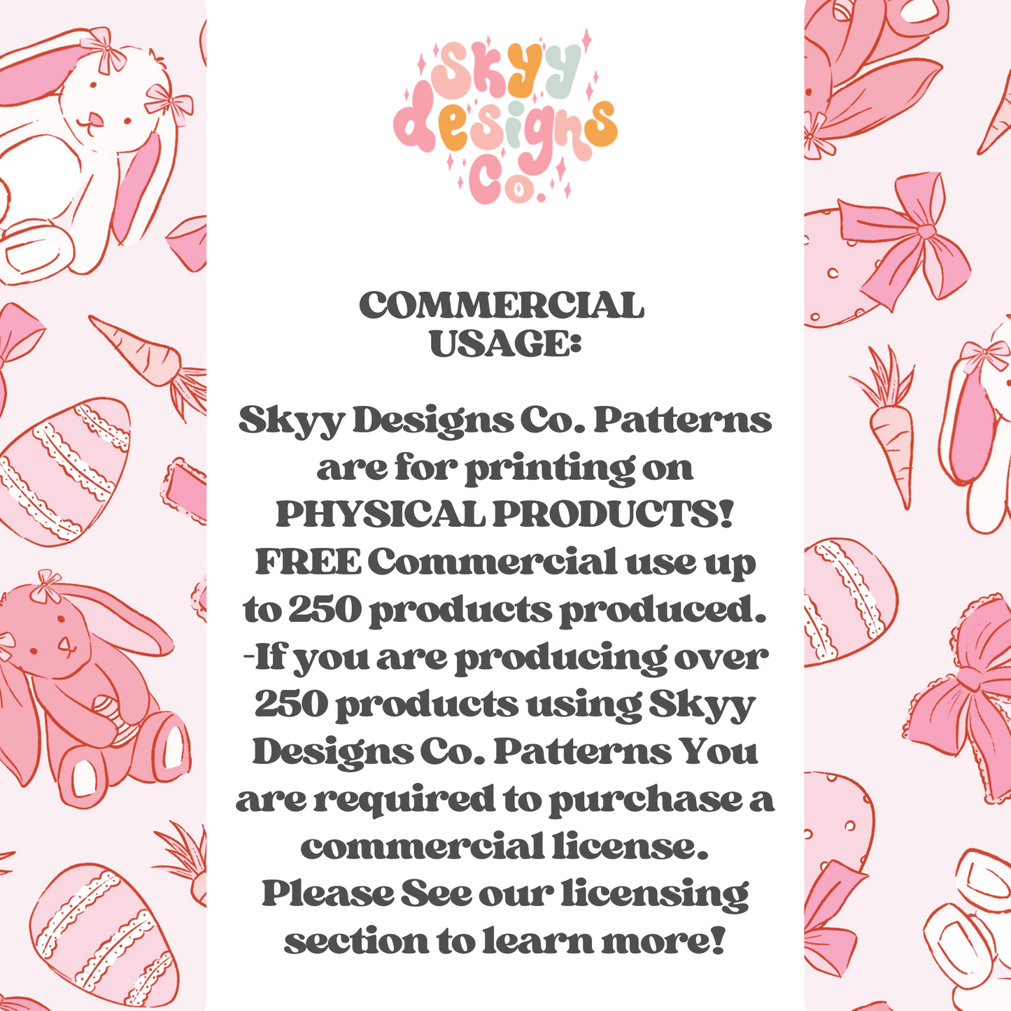 Pink Easter bunny pattern