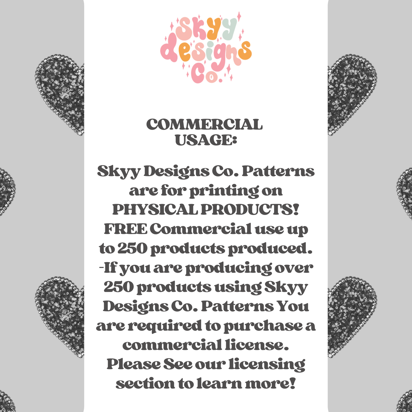 Glitter sparkle hearts pattern