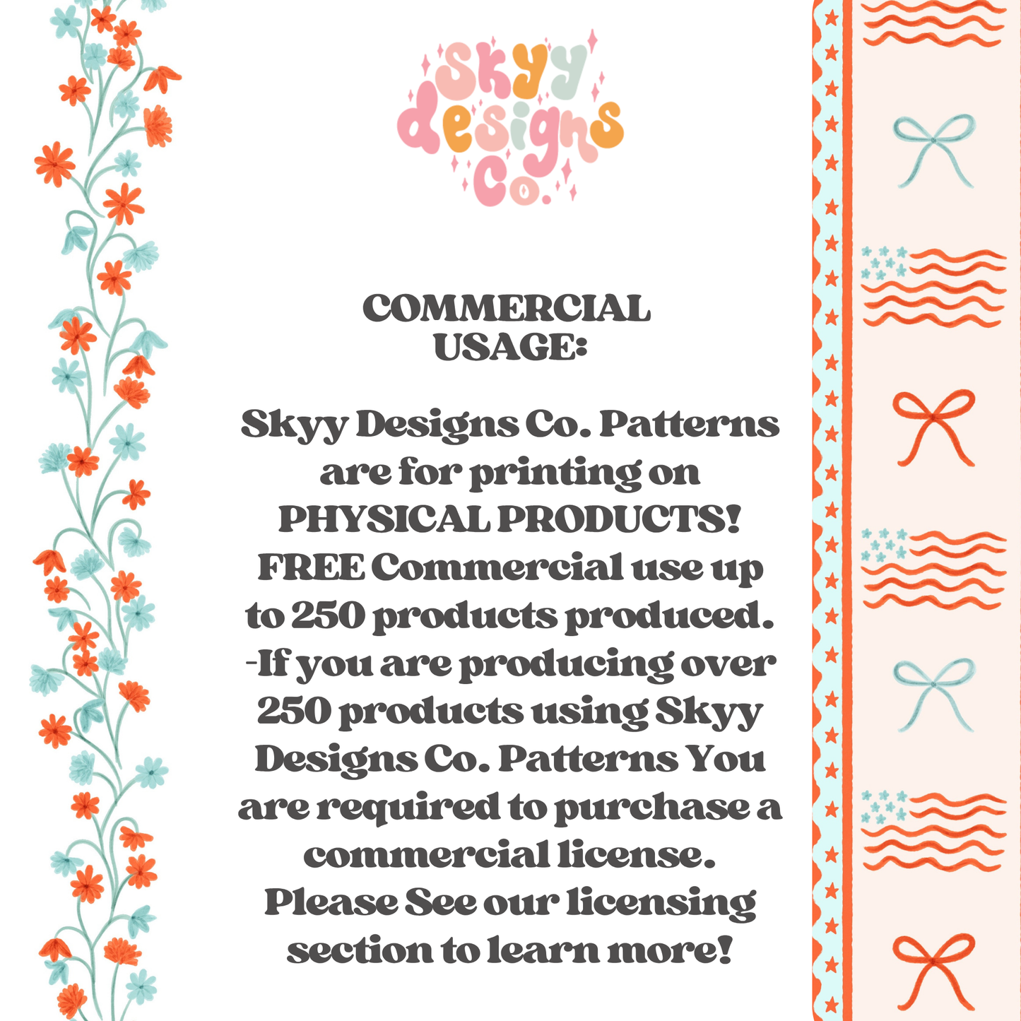 Floral Patriotic Stripe