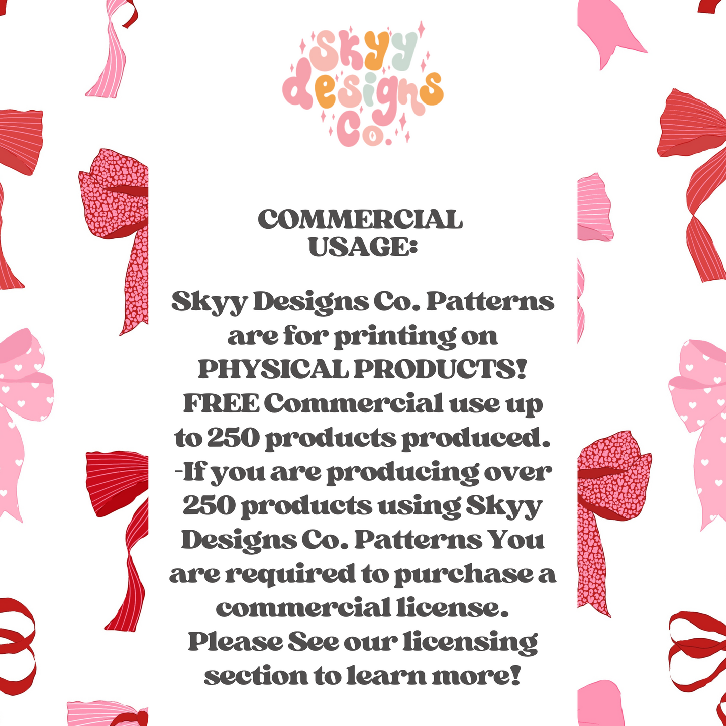 Valentine bow seamless pattern