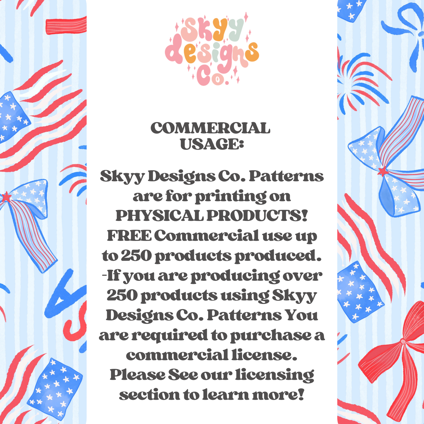 Fourth of July bows and flags