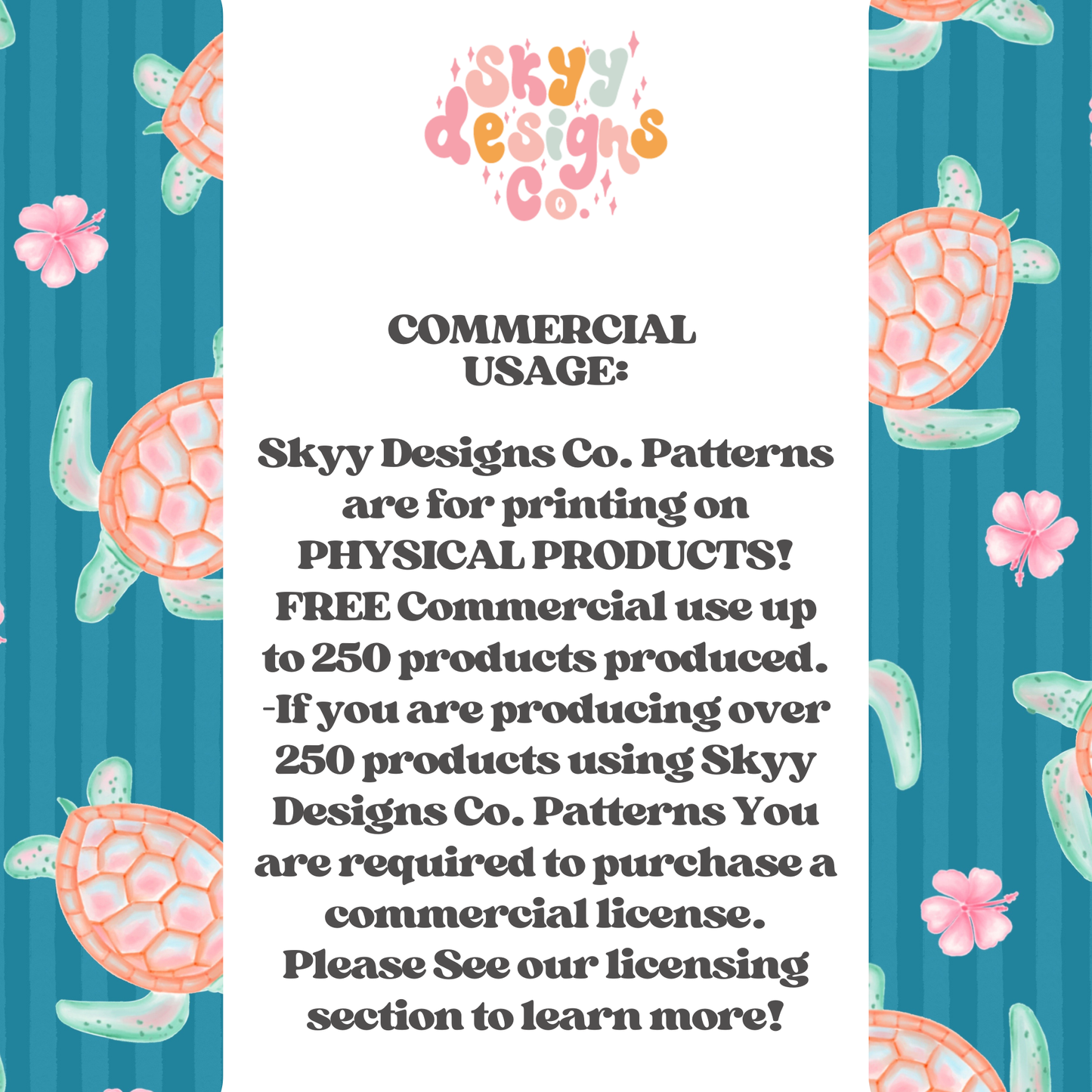 Pastel Sea Turtle stripes