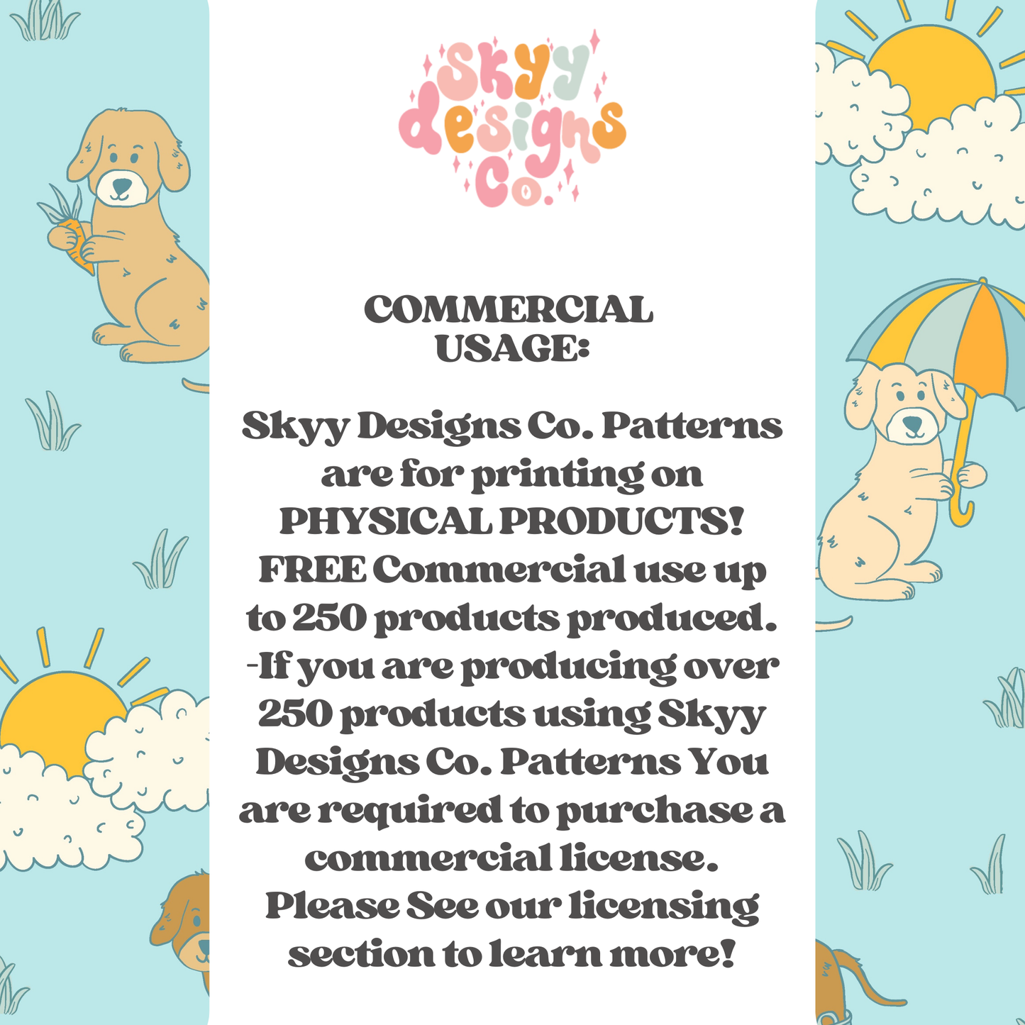 Spring time dogs Pattern