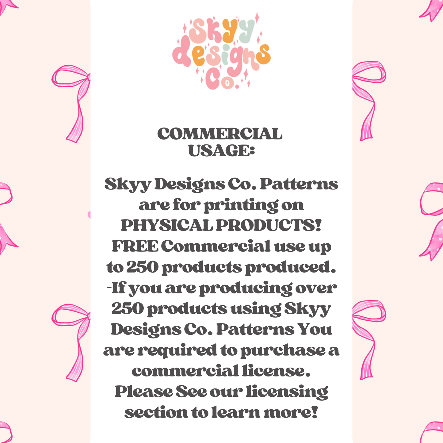 Watercolor bows and hearts Pattern