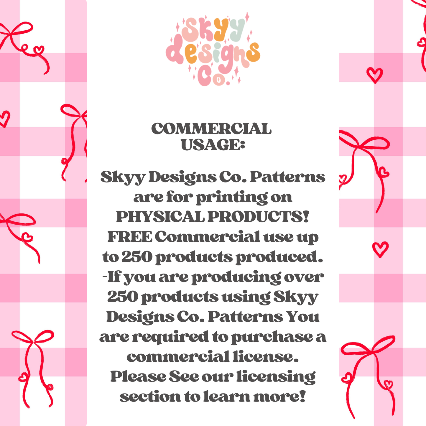 Valentine Gingham Heart Bows