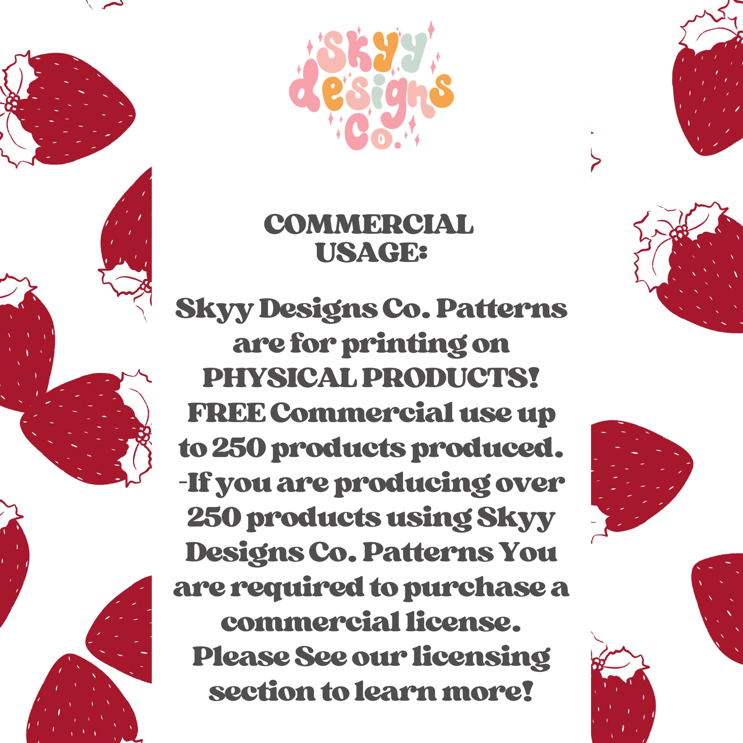 Holly Jolly Christmas Strawberries Seamless Pattern