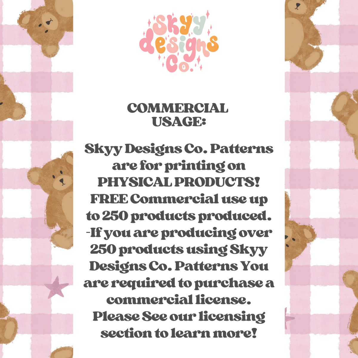 Girly Gingam Bears