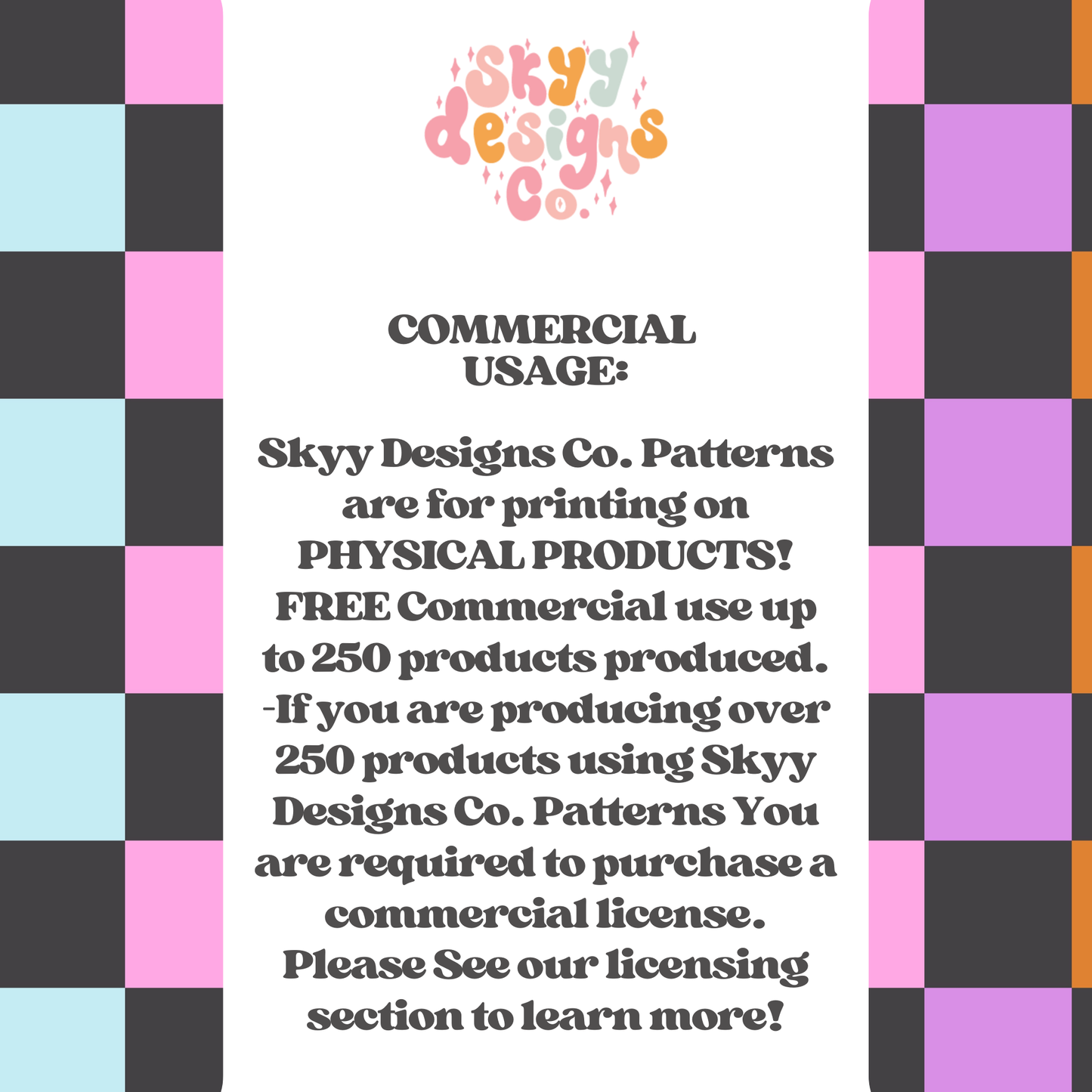 Bright Halloween Checkered Pattern