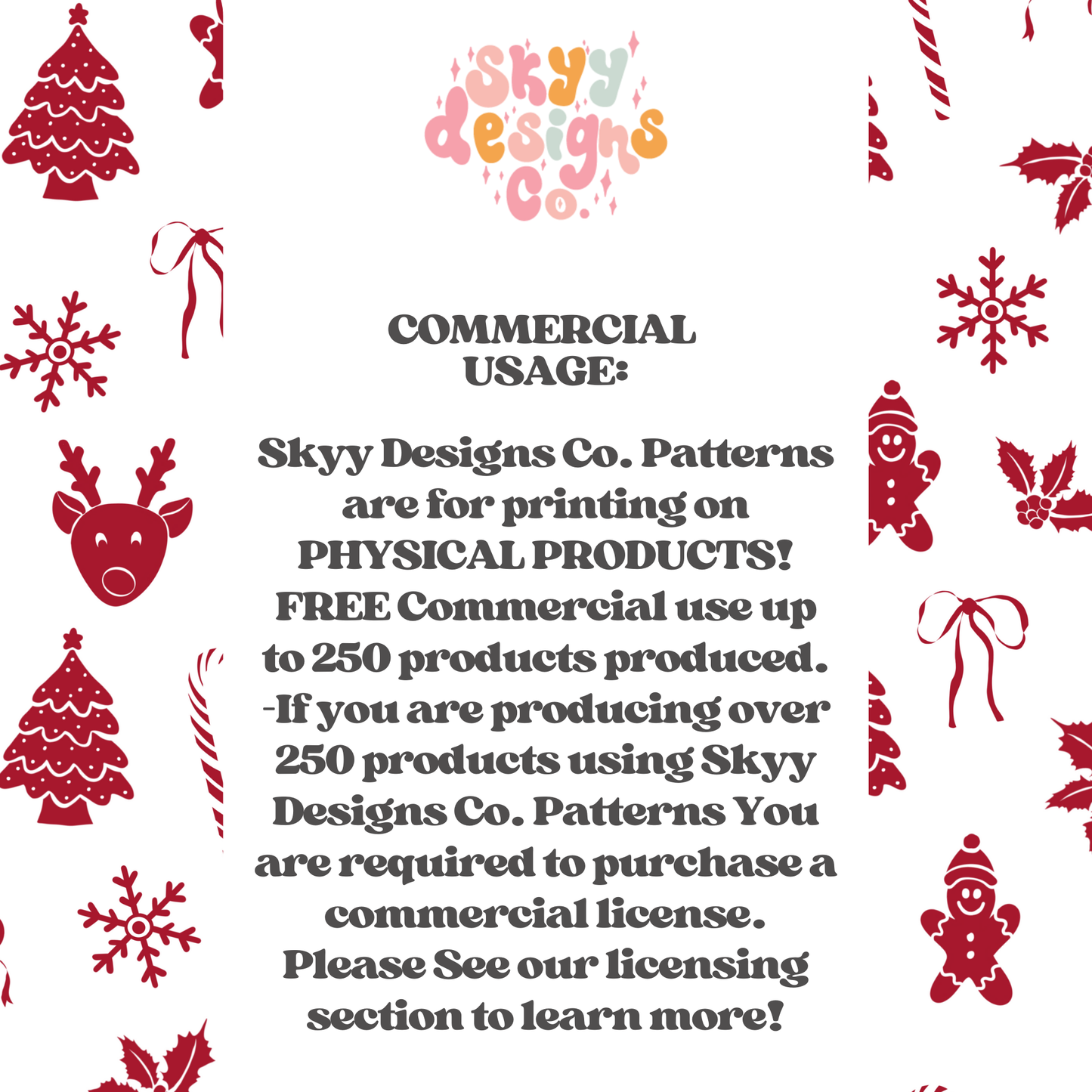 Monochrome Christmas Seamless Pattern