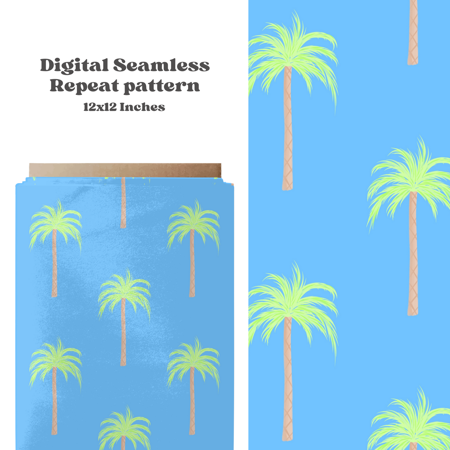 Bright Summer Palm Tree Pattern