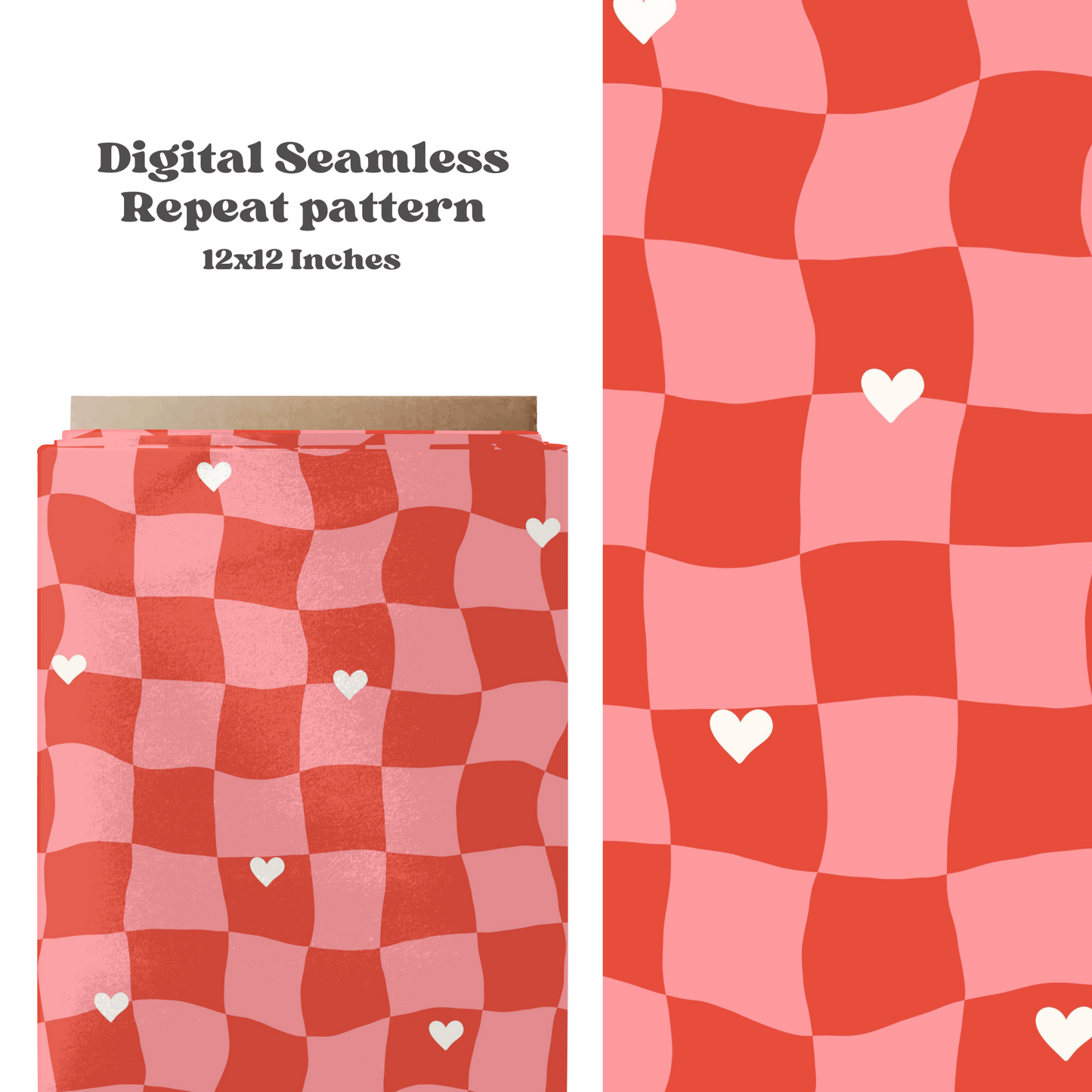Valentine Wavy Checkered Pattern
