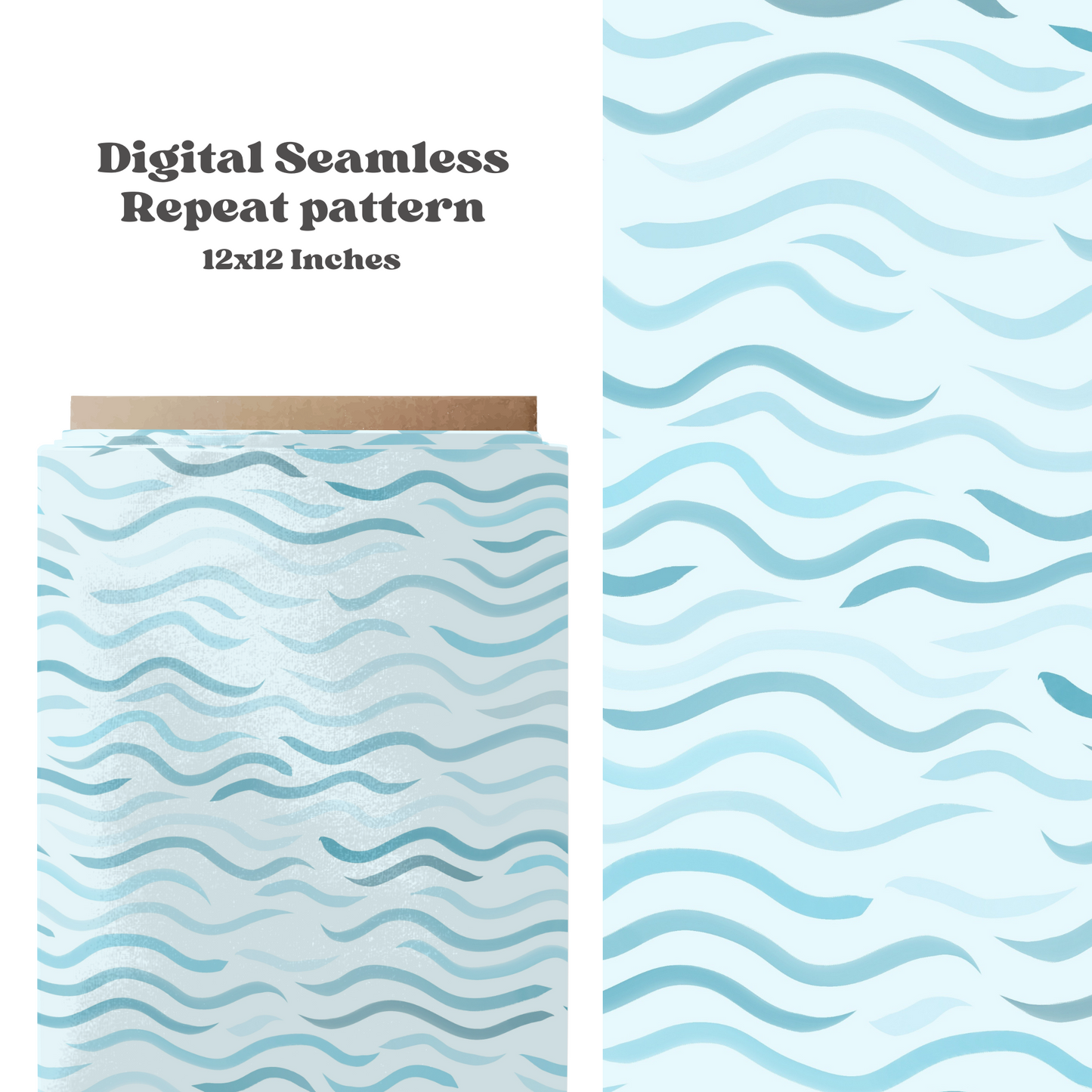 Watercolor Waves Pattern