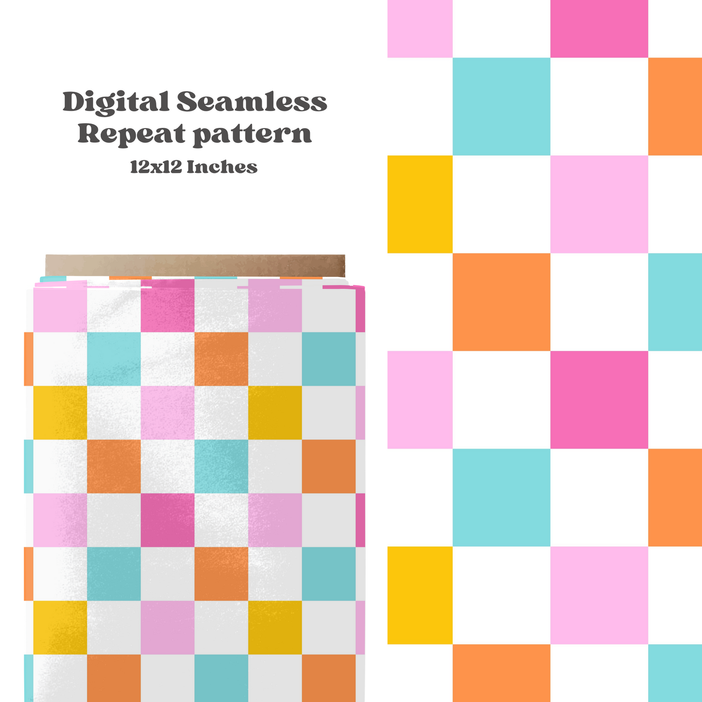 Retro Summer Checkered Pattern