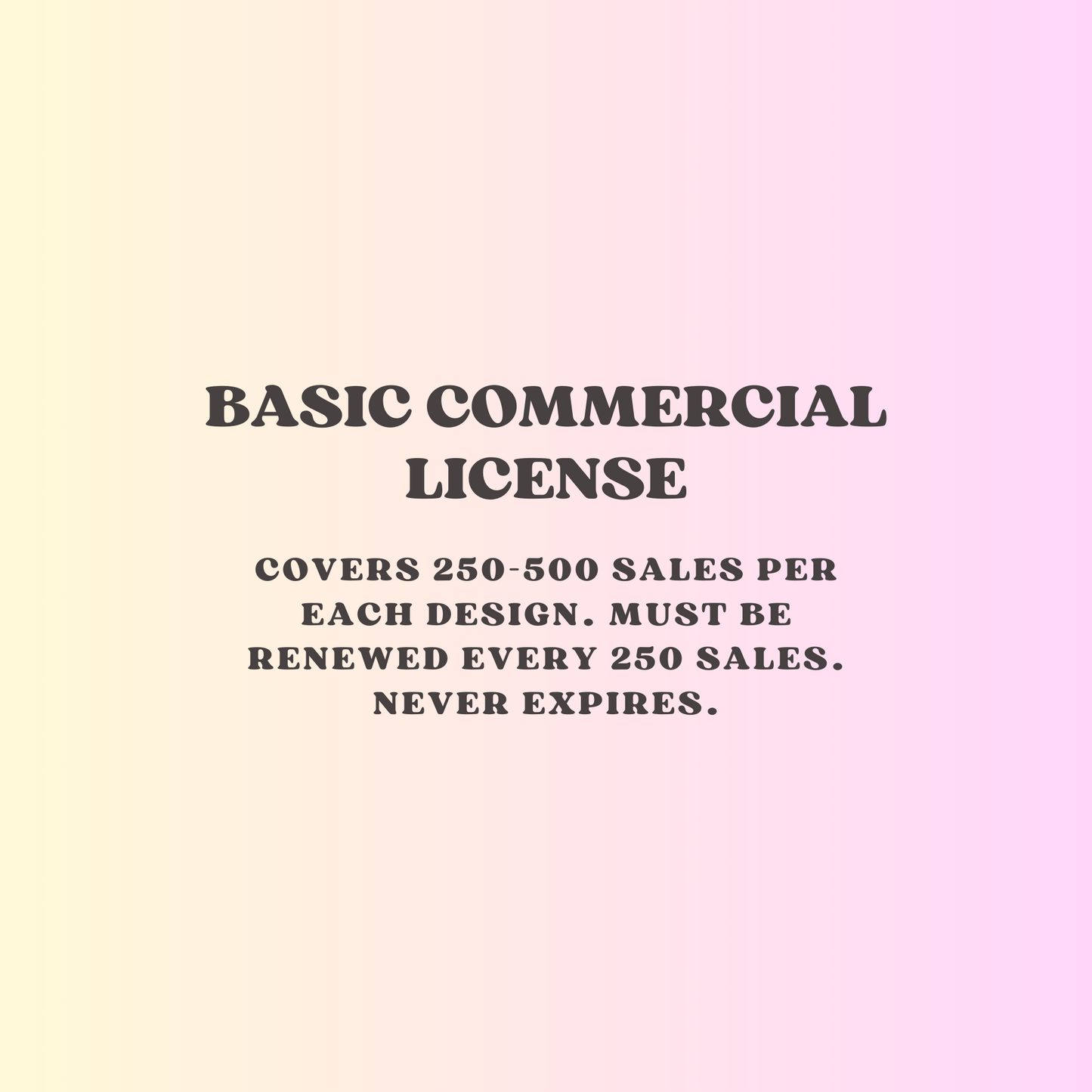 Commercial license