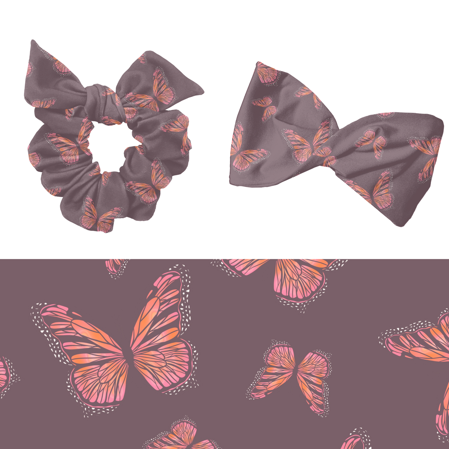 Boho Muted Butterfly Pattern Design
