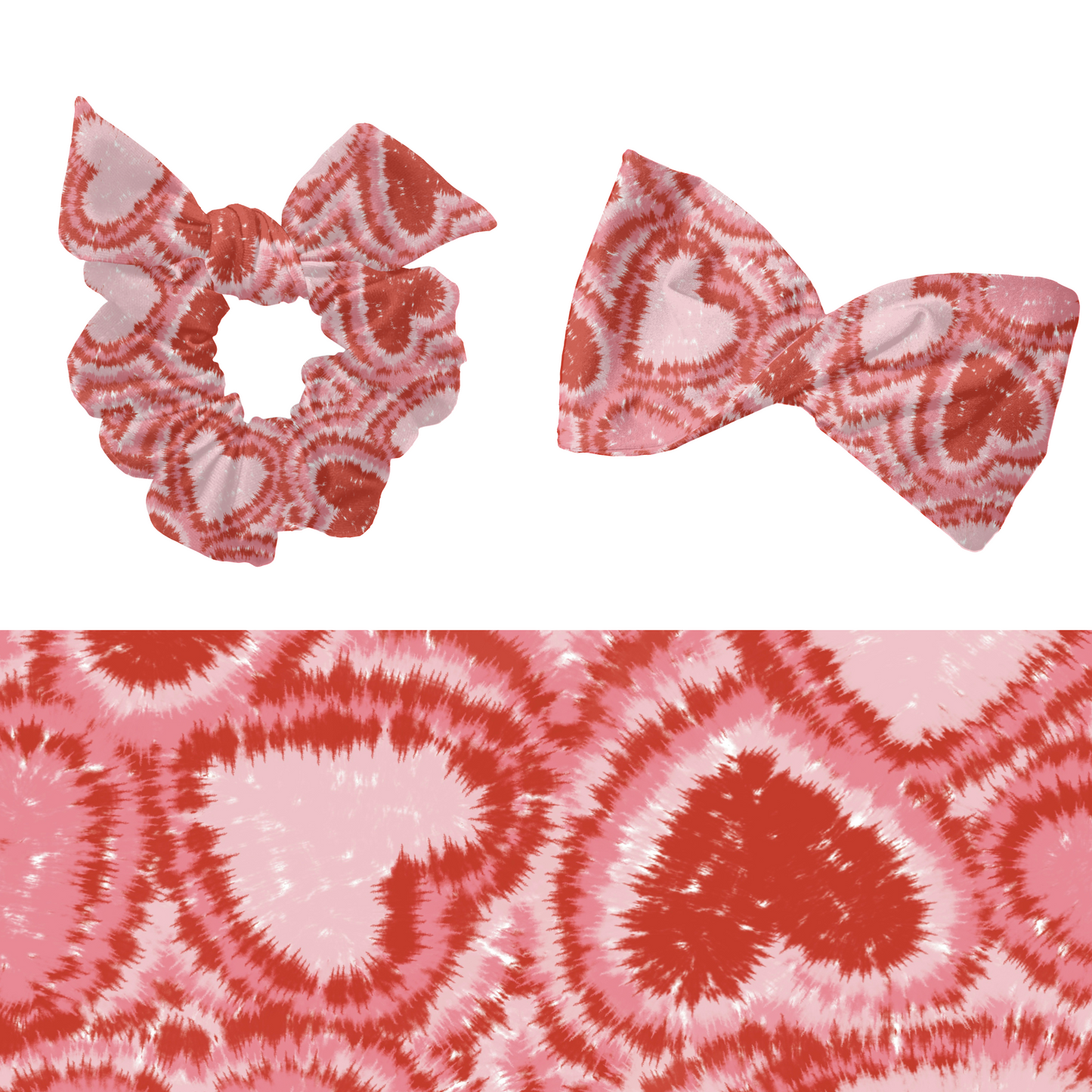 Valentine Tie Dye Hearts Pattern