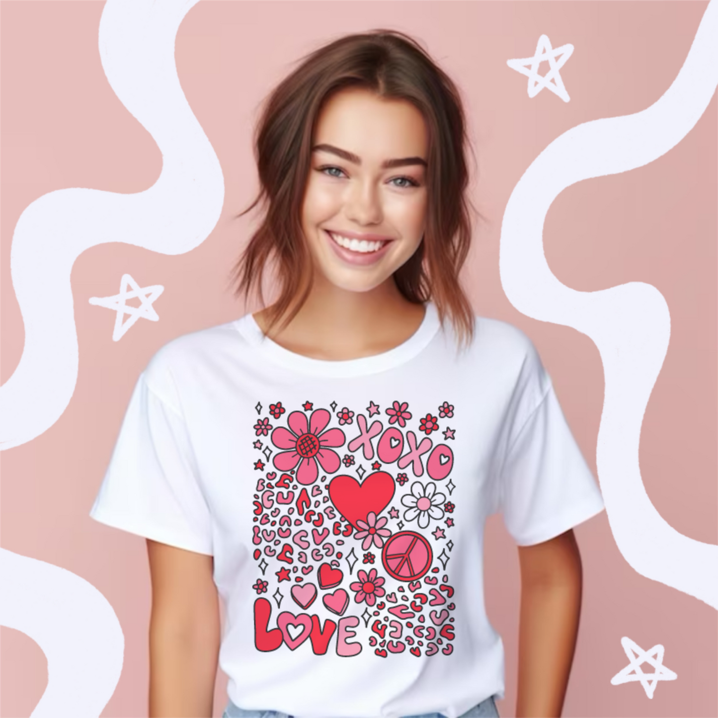 Trendy Valentine PNG Design