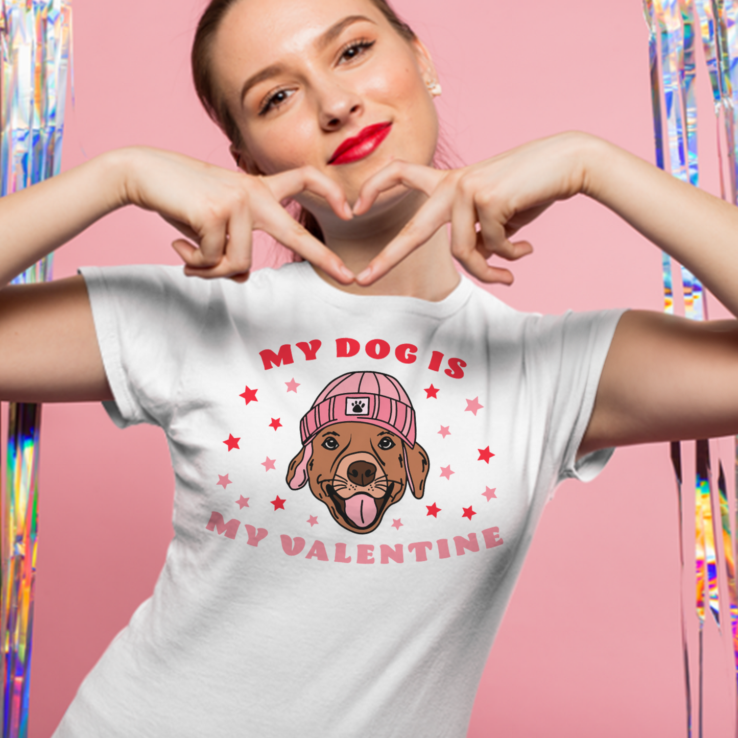 Dog is my Valentine PNG Design