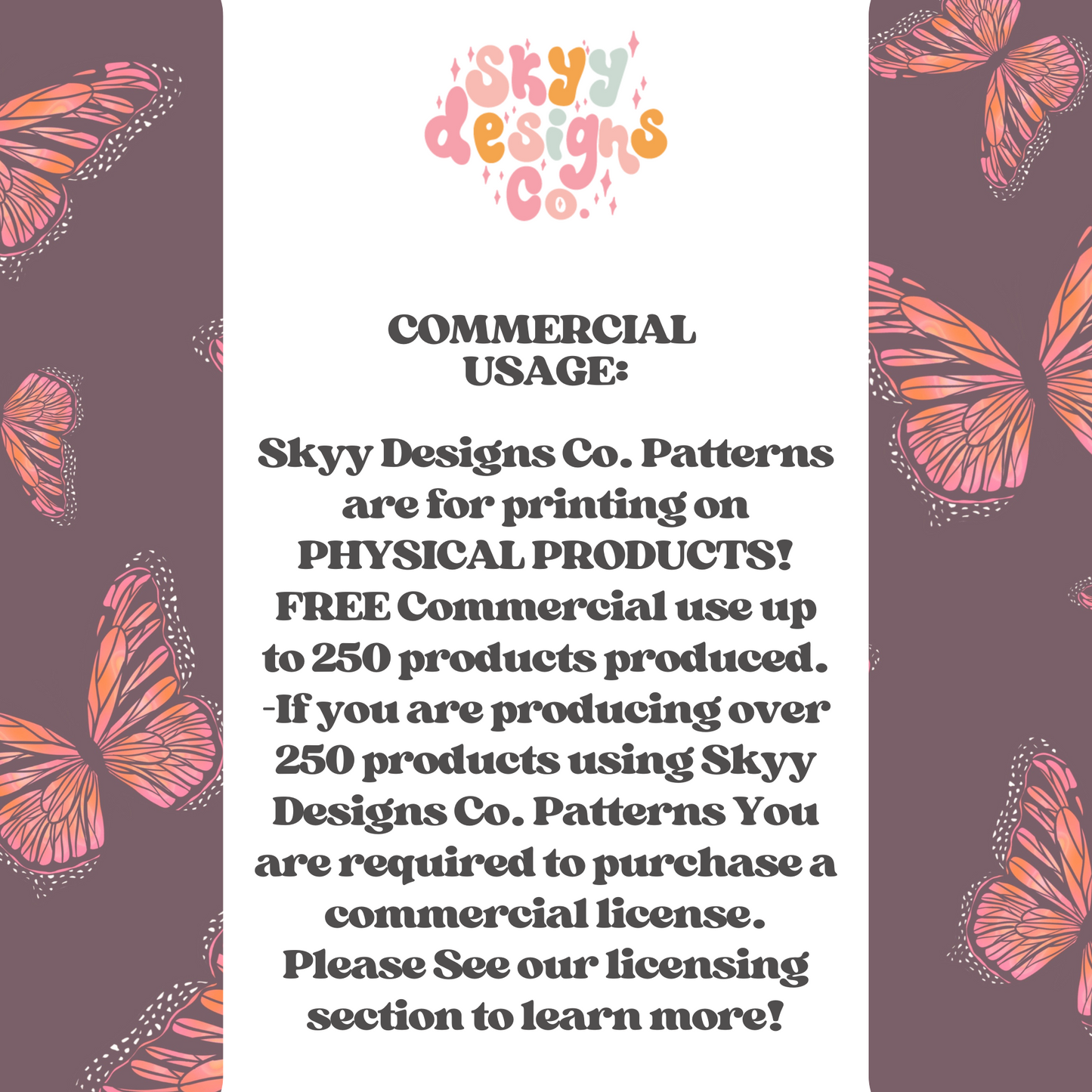 Boho Muted Butterfly Pattern Design