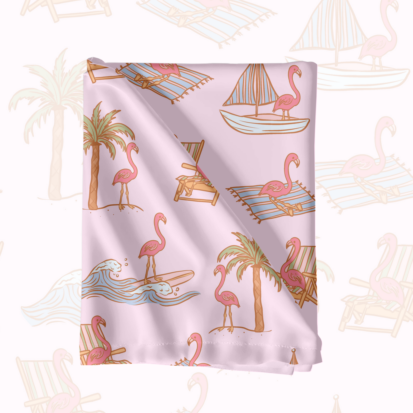 Trendy Summer Flamingos Pattern