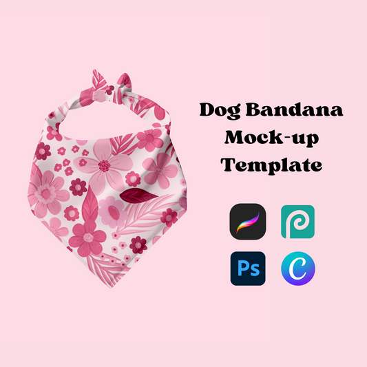 Dog Bandana Mock-up Template