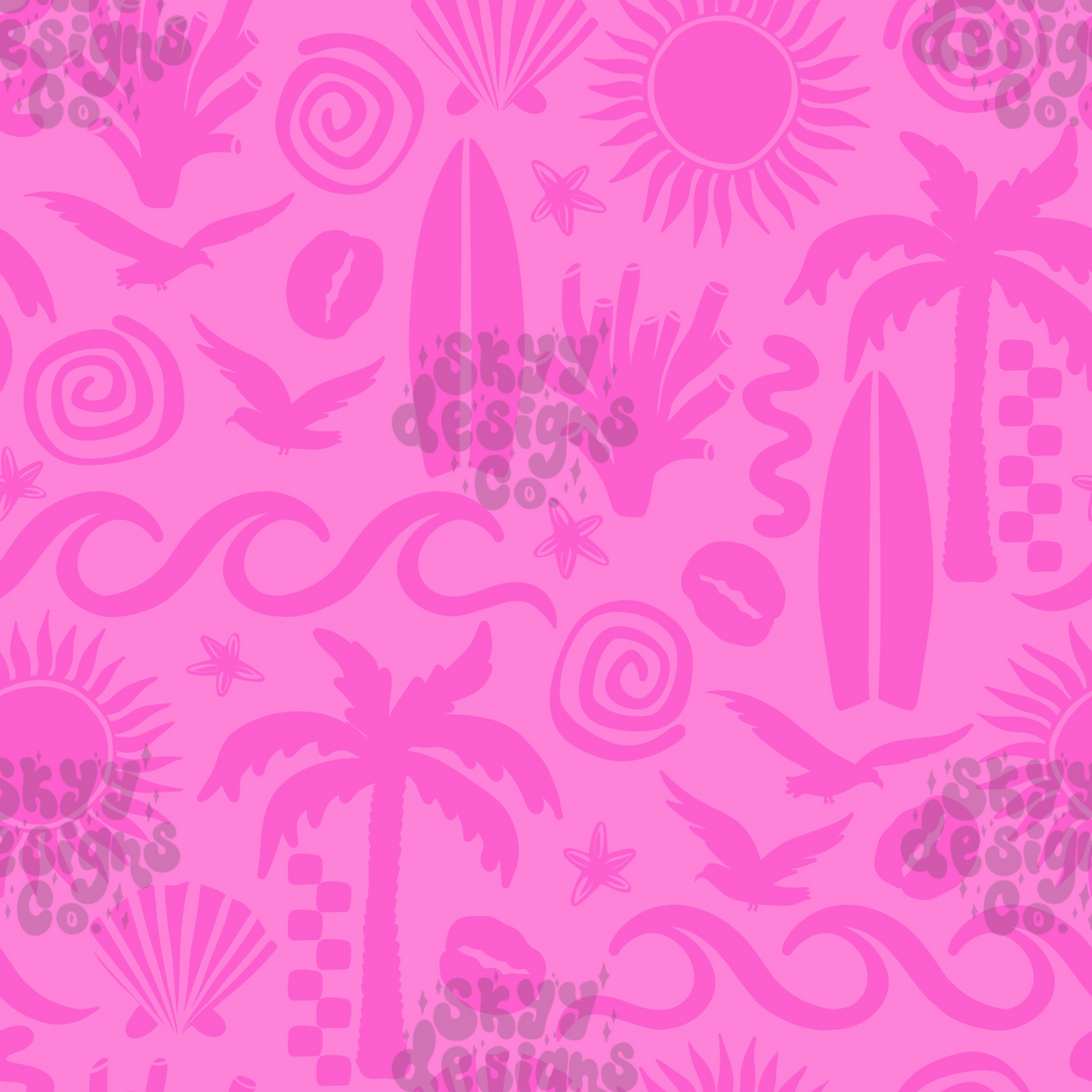 Monochrome Summer Beach