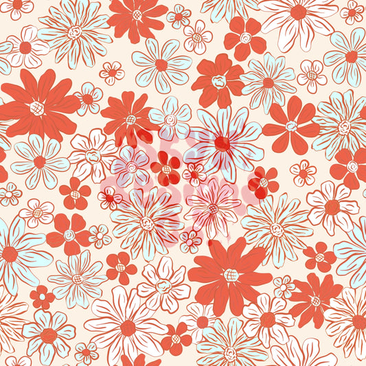 Fourth of July floral seamless pattern - SkyyDesignsCo