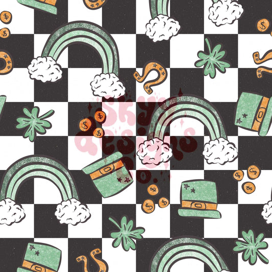 Checkered st Patrick’s seamless pattern - SkyyDesignsCo | Seamless Pattern Designs