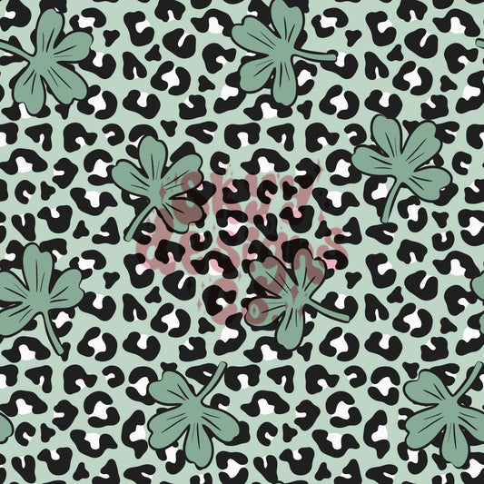 Cheetah clover seamless pattern - SkyyDesignsCo | Seamless Pattern Designs