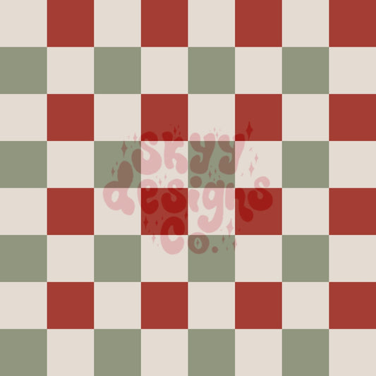 Christmas checkered seamless pattern - SkyyDesignsCo | Seamless Pattern Designs