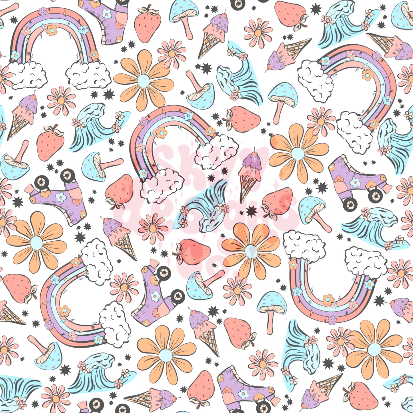 Retro summer seamless pattern - SkyyDesignsCo