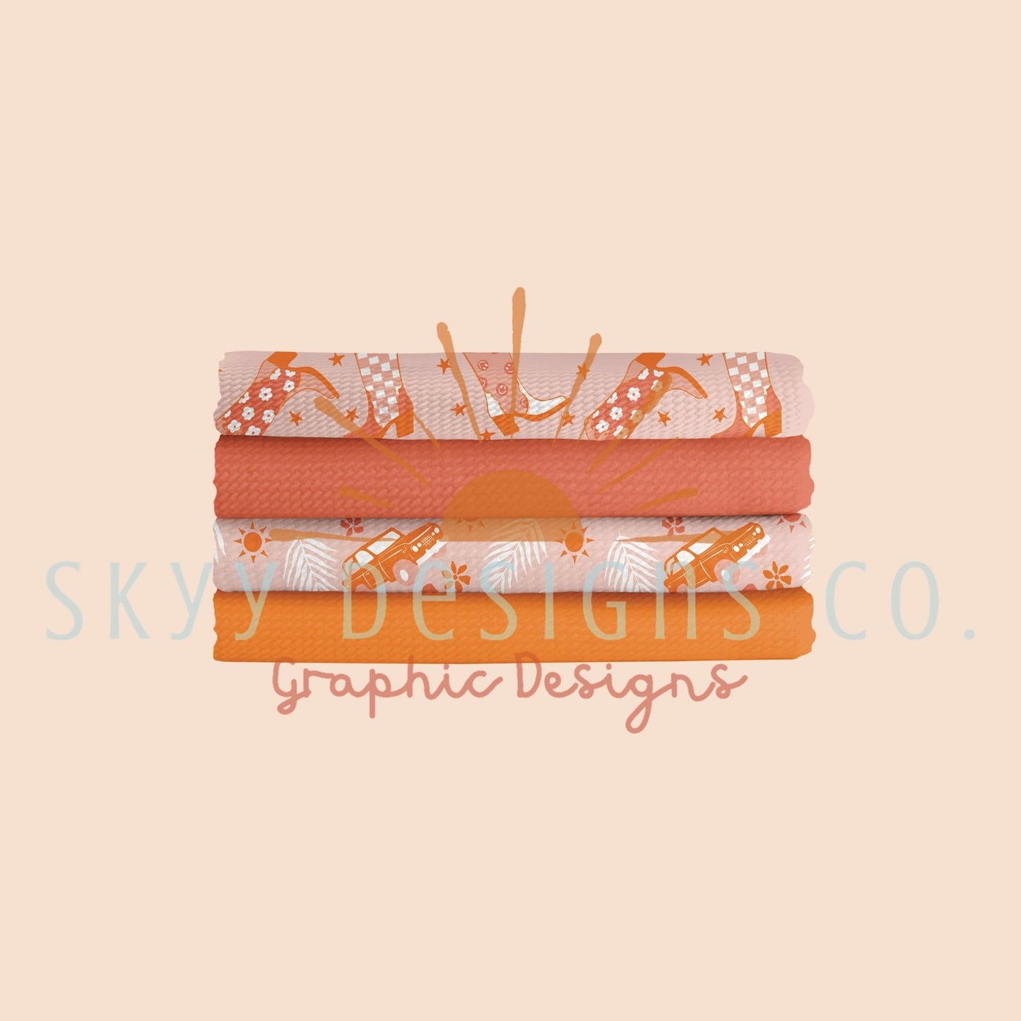 Waffle bullet fabric stack mock-up template - SkyyDesignsCo