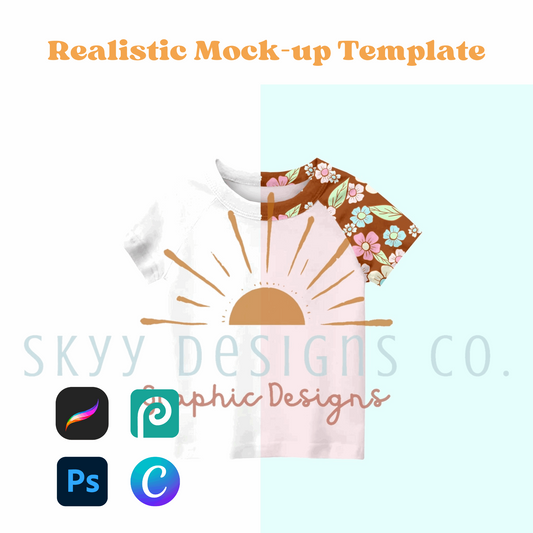 Reglan t shirt mock-up template - SkyyDesignsCo