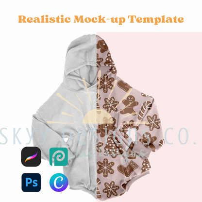 Hooded romper mock-up template - SkyyDesignsCo