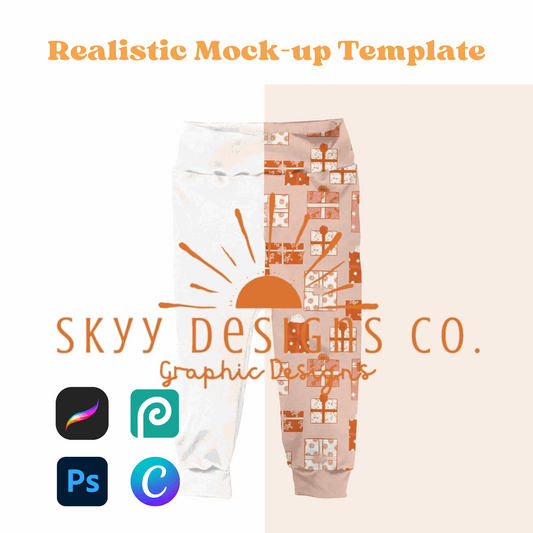 Leggings waistband mock-up template - SkyyDesignsCo