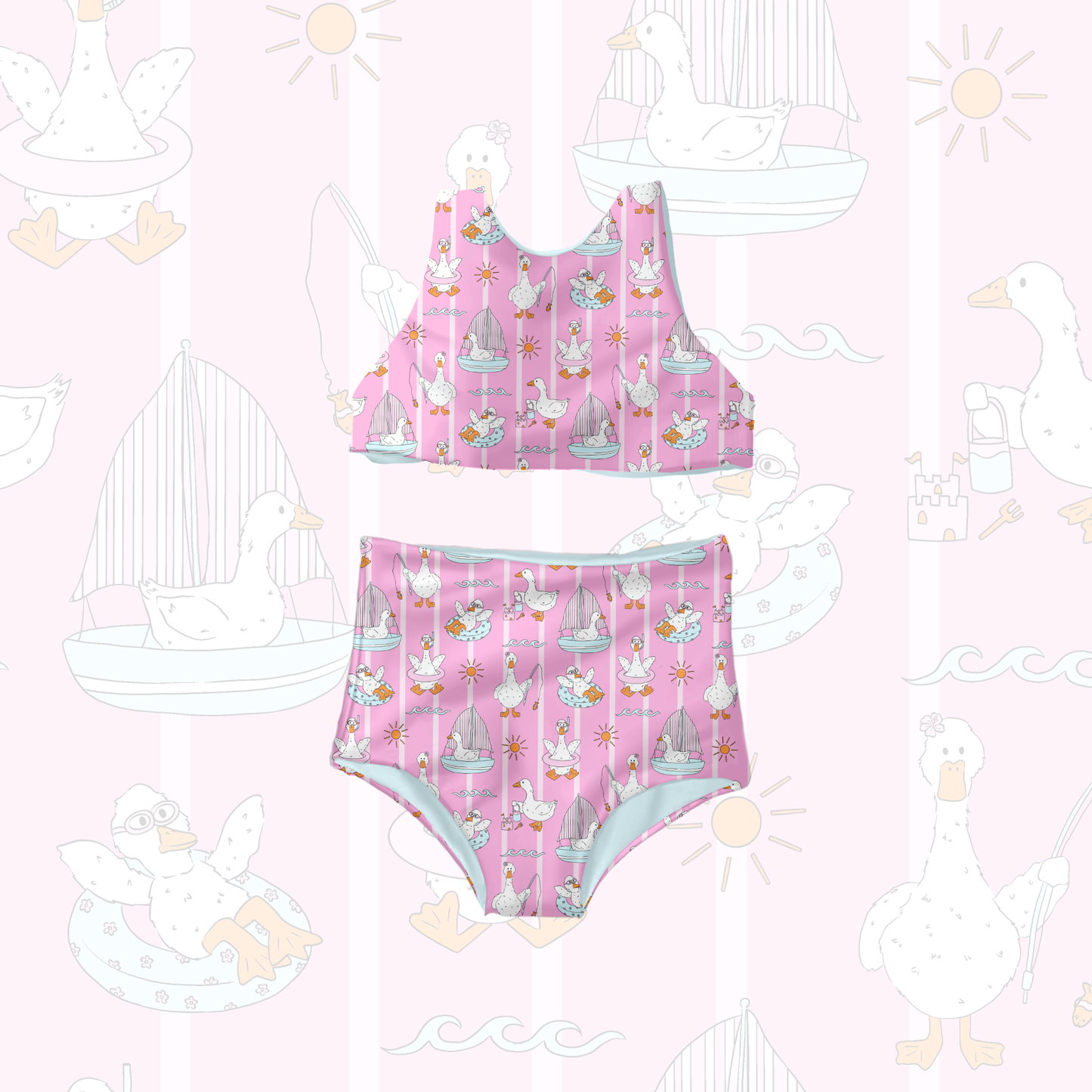 Pink Beach Ducks