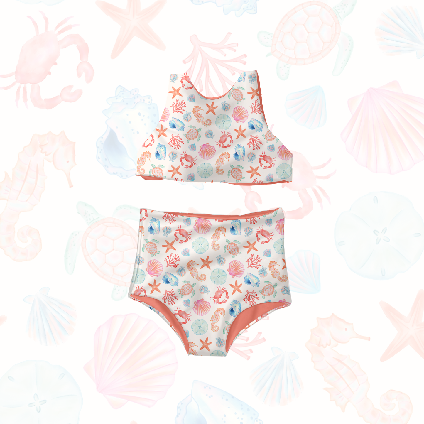 Pastel Watercolor Sea life