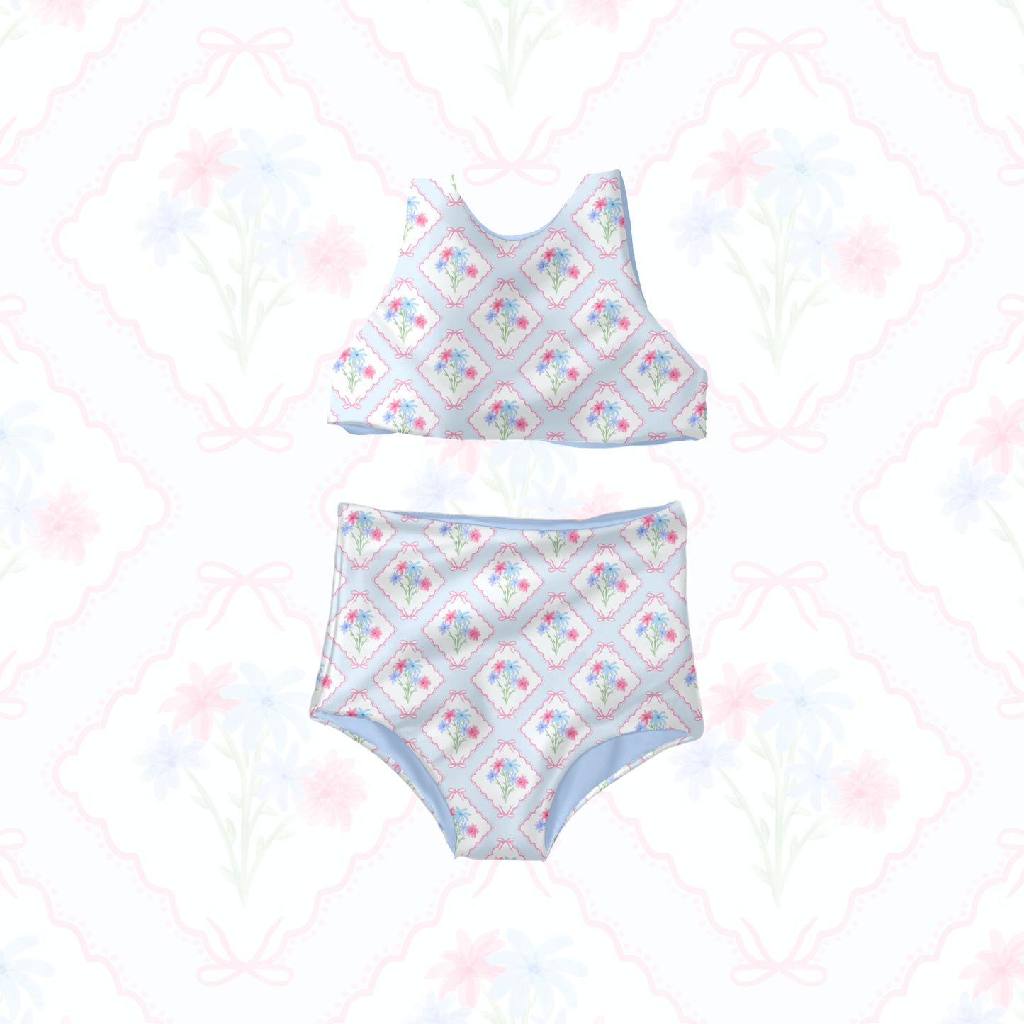 Pastel Watercolor floral Patchwork
