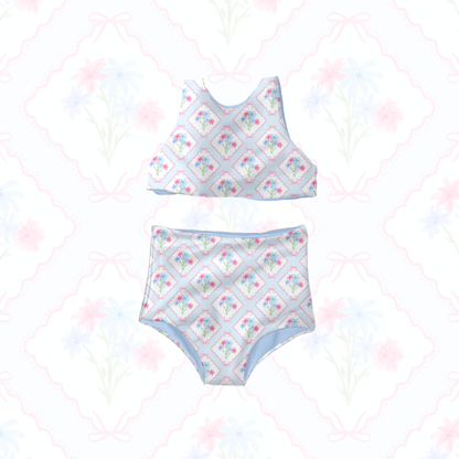 Pastel Watercolor floral Patchwork